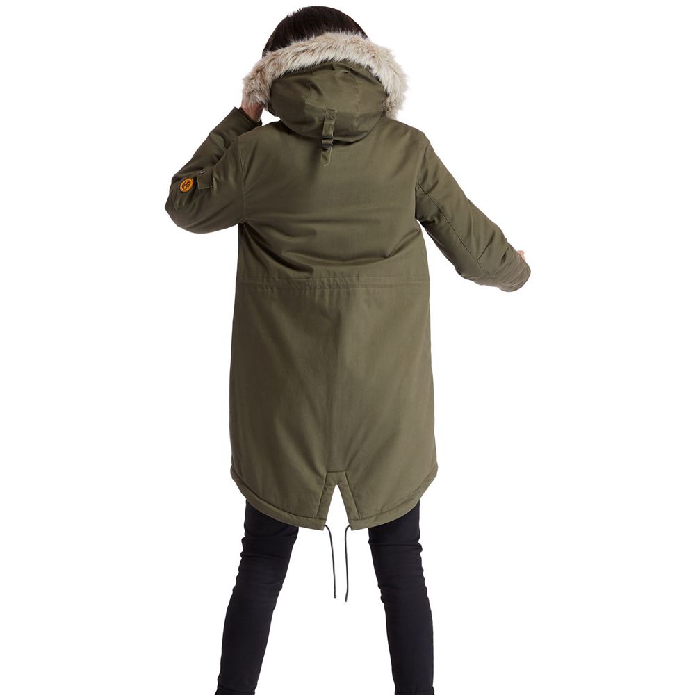 Parka Timberland Mujer Mt Kelsey Fleece-Lined Parka Verde Oliva - Chile PMA-650793